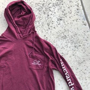 Vineyard vines long sleeve shirt with hoodie